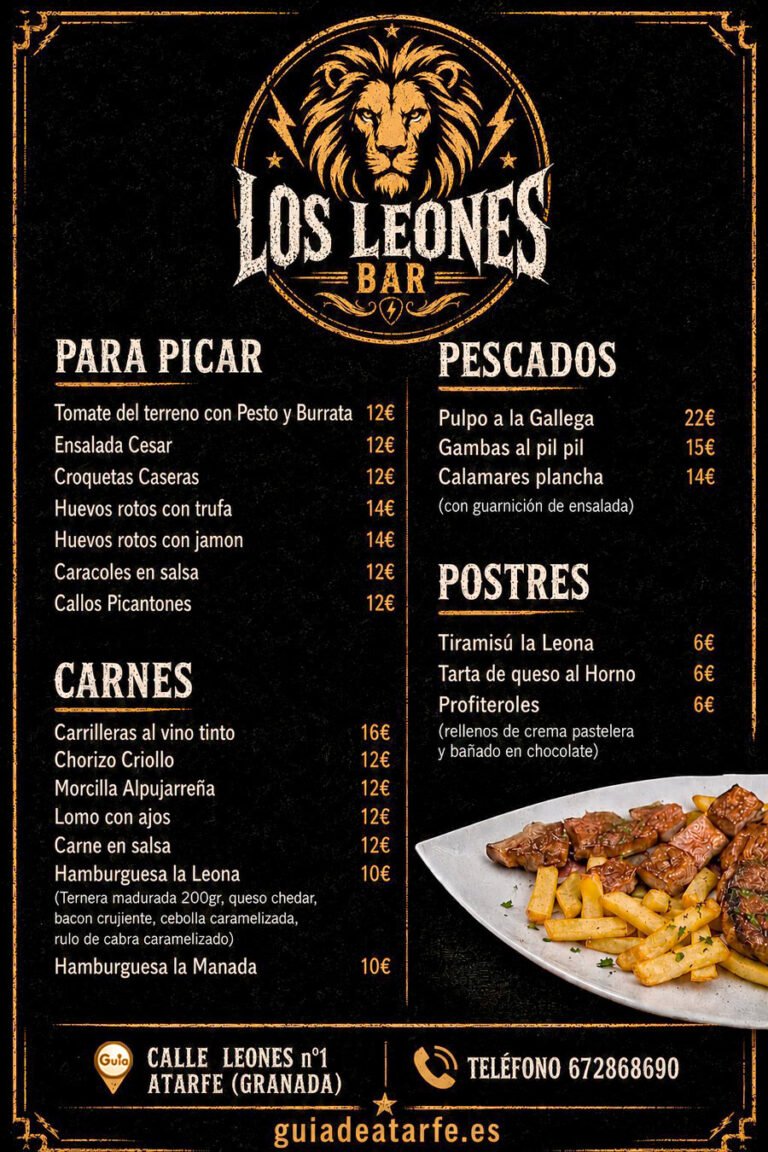 carta Bar Leones